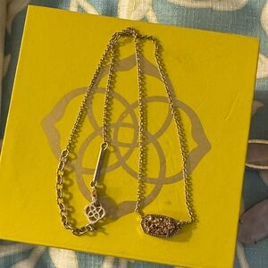 Kendra Scott Gold Druzy Bar Necklace